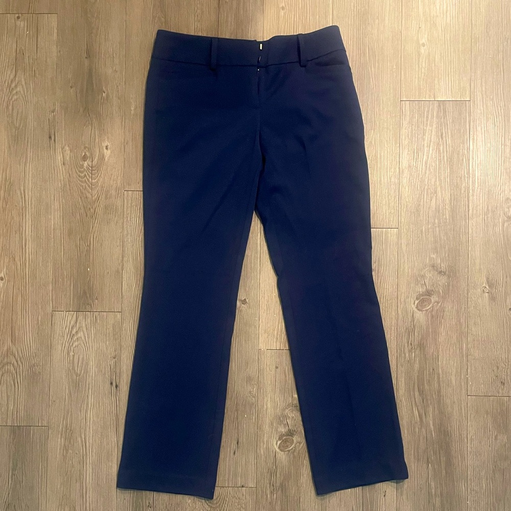 New York & Company Navy Straight Leg Trousers
